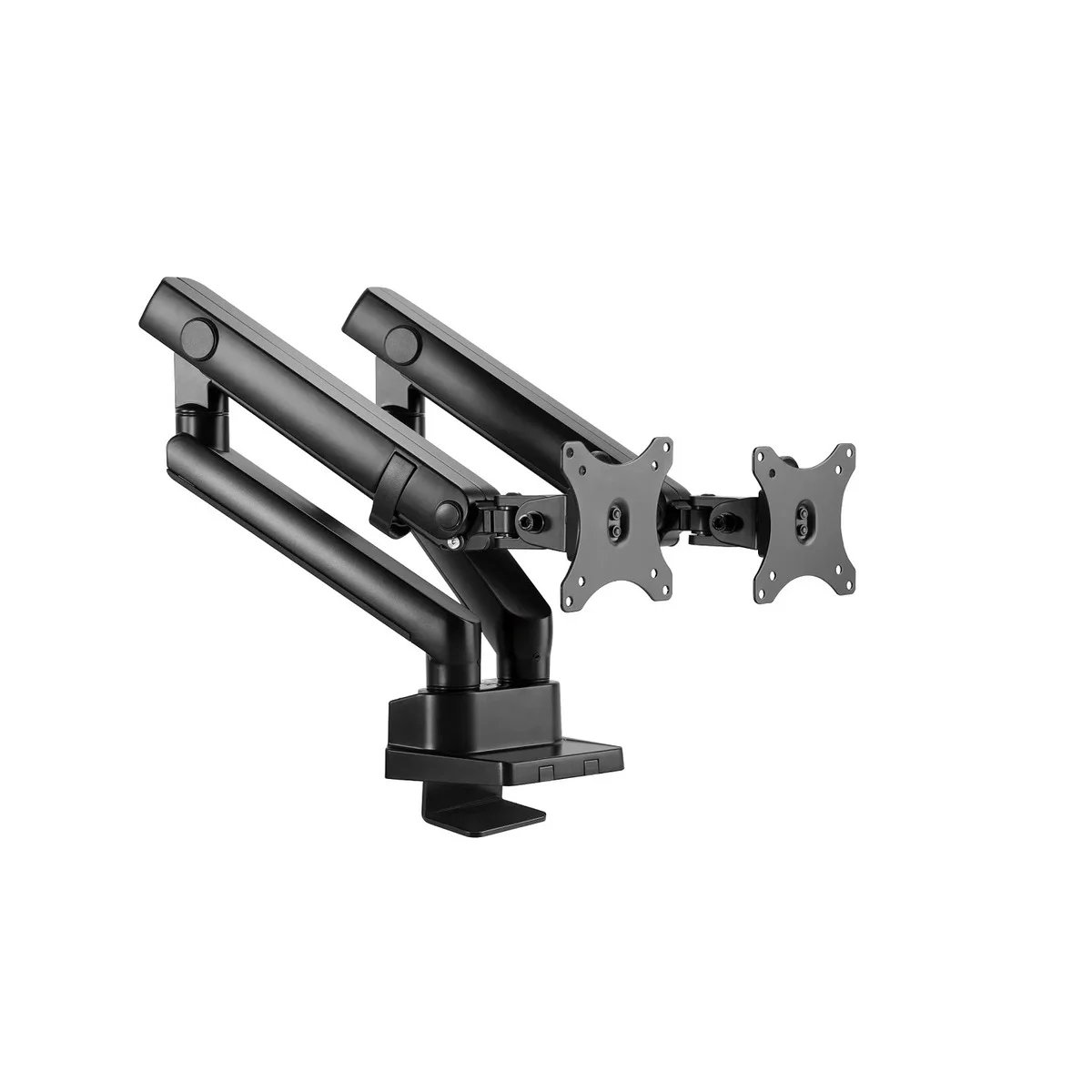 Aluminium Slim Pole-Mounted Spring-Assited Dual Monitor mount